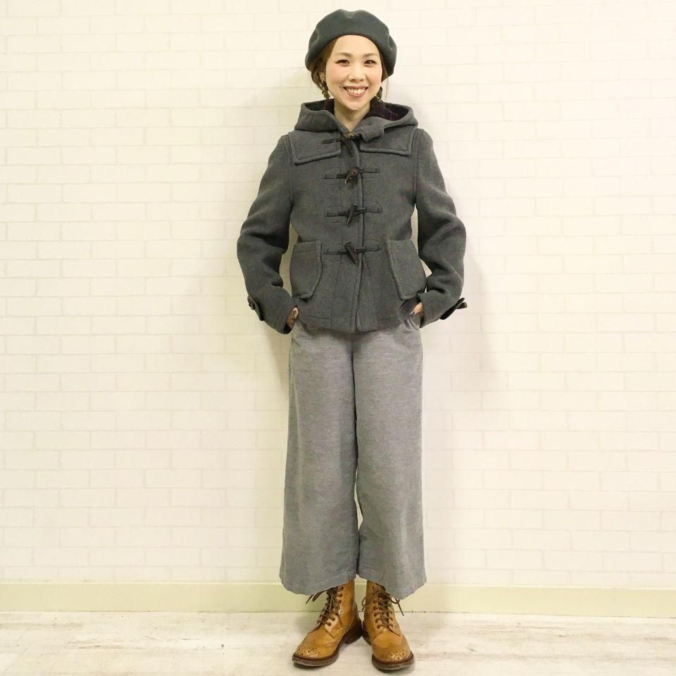 Gloverall ショートダッフルコート フード付き グリーン