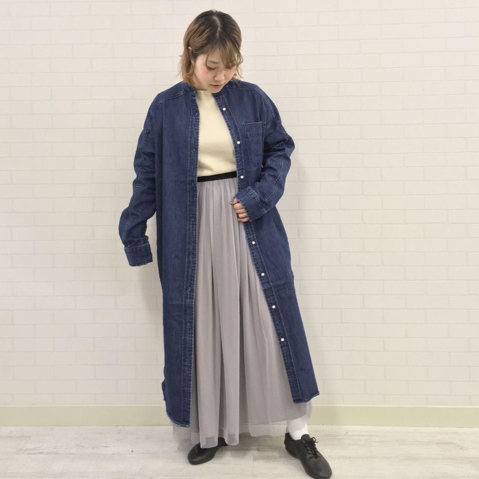 BLANC basque - パールボタン デニムワンピース(BB88403) - Sheth