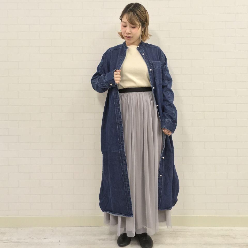 BLANC basque - パールボタン デニムワンピース(BB88403) - Sheth