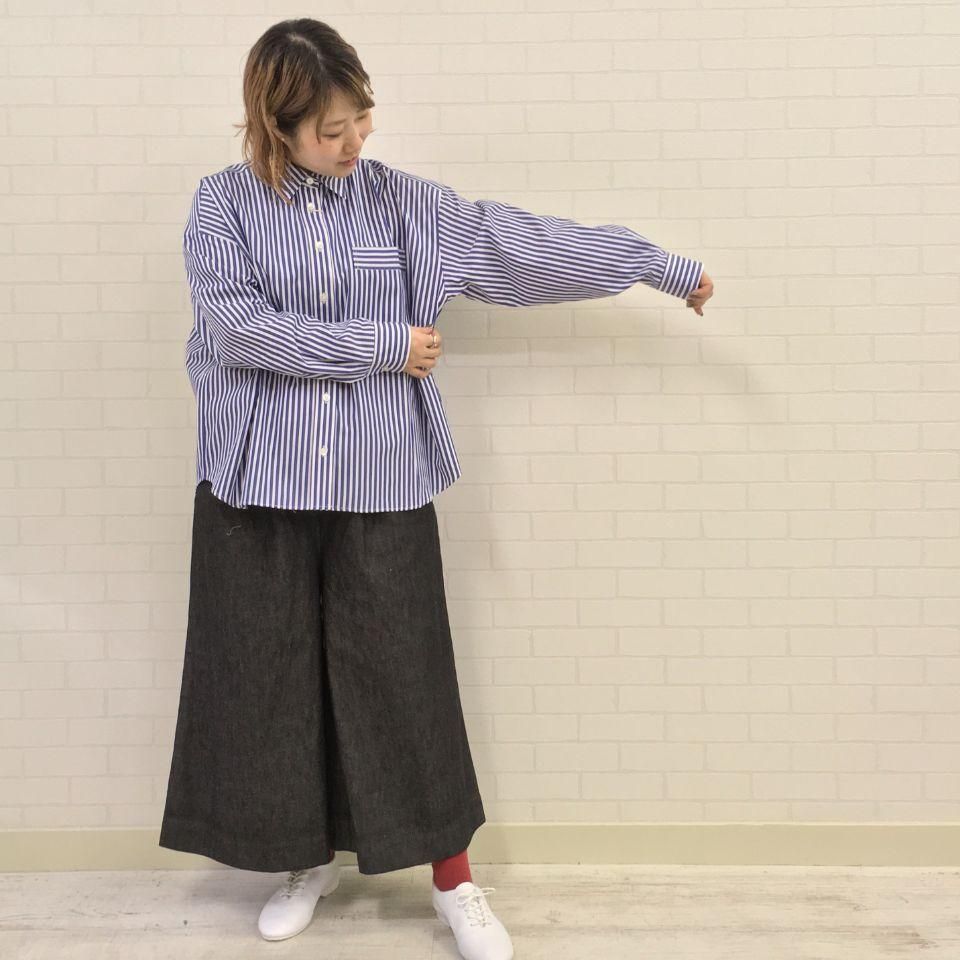 SARAHWEAR - Boyfriend Shirt Stripe（C52695） - Sheth Online