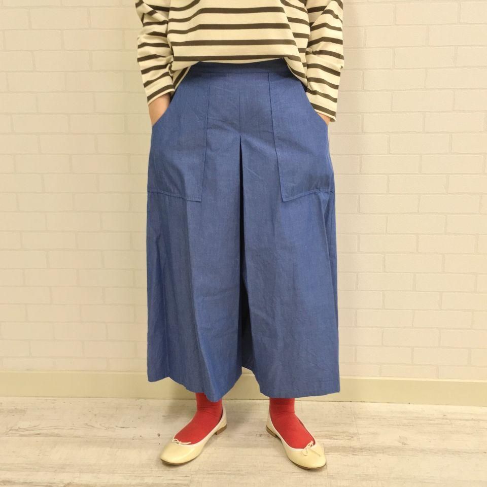 Le minor - 高密度ダンガリー ガウチョパンツ(EL16029) - Sheth Online