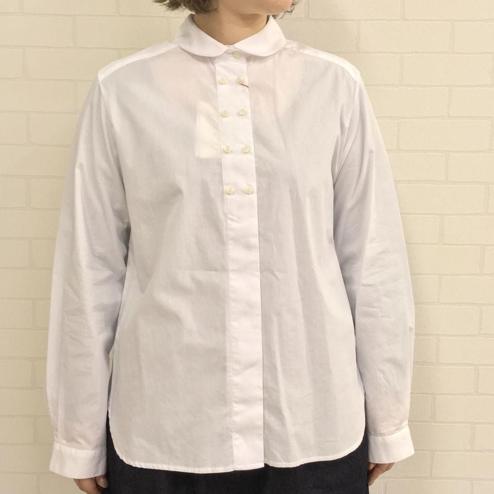 CHILD WOMAN - 無地/ｷﾞﾝｶﾞﾑﾁｪｯｸ Wボタンシャツ（0101BL010192）（正規
