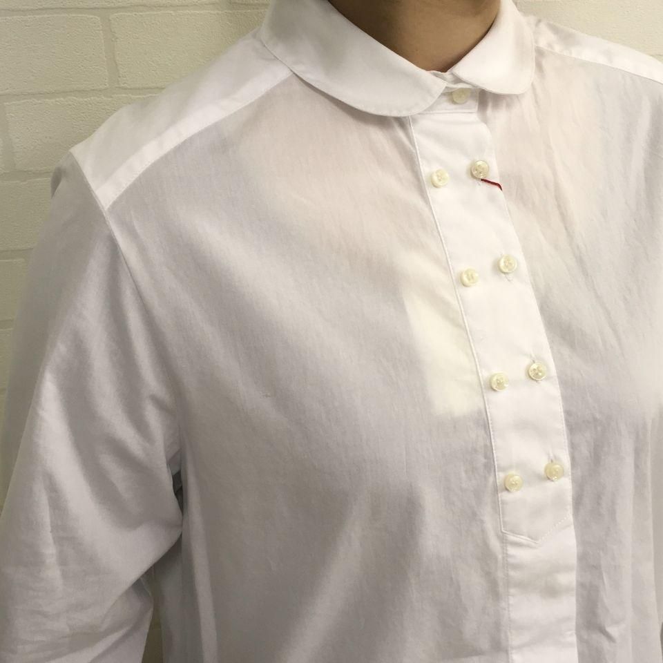 CHILD WOMAN - 無地/ｷﾞﾝｶﾞﾑﾁｪｯｸ Wボタンシャツ（0101BL010192）（正規