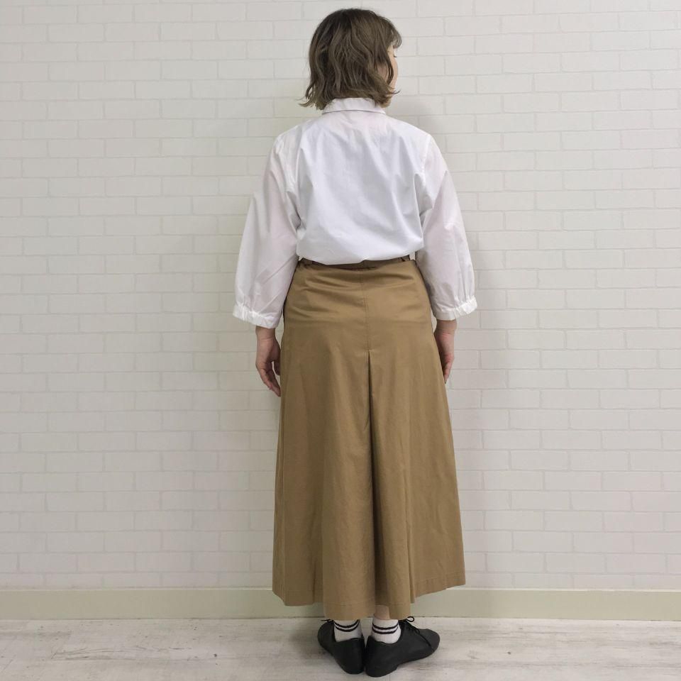 SARAHWEAR - Cotton Tencel インバーテッドプリーツスカート