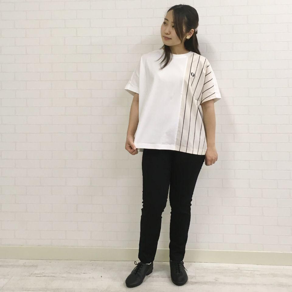 FRED PERRY - WOVEN PANEL T-SHIRT（G1129）正規取扱商品