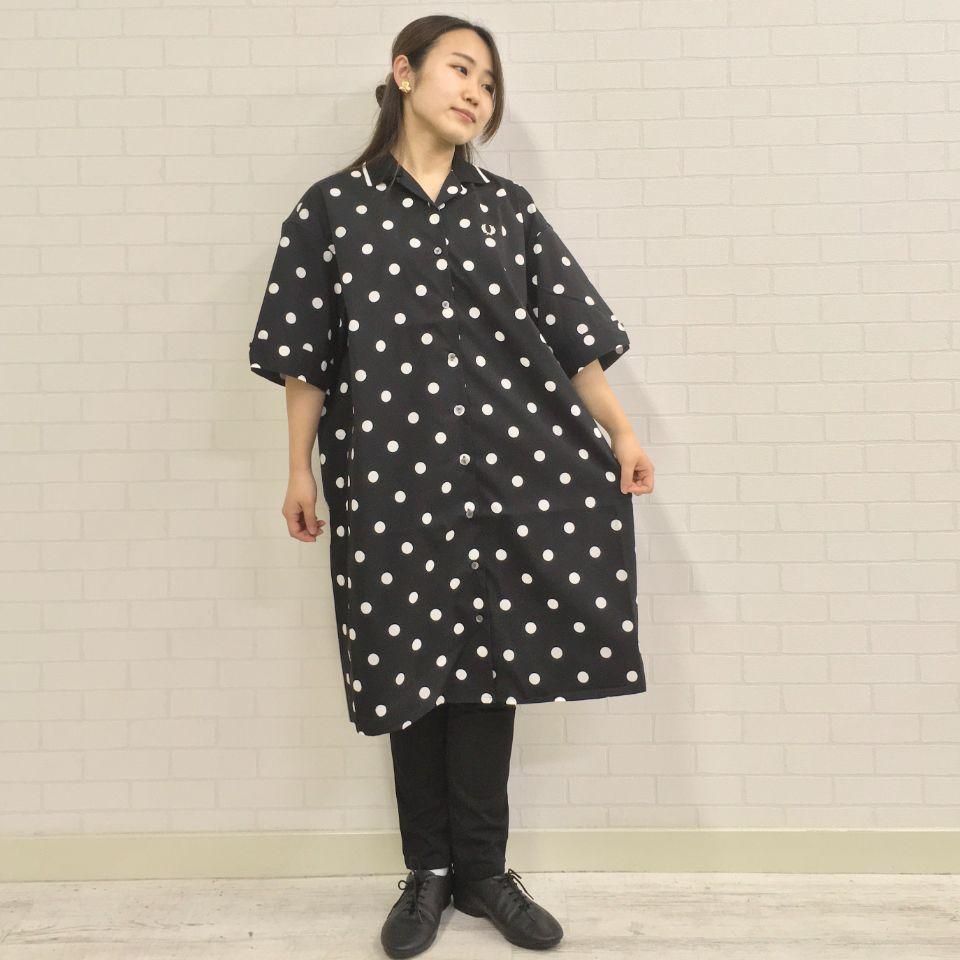 FRED PERRY - DOT REVERE SHIRT DRESS（F8609)正規取扱商品