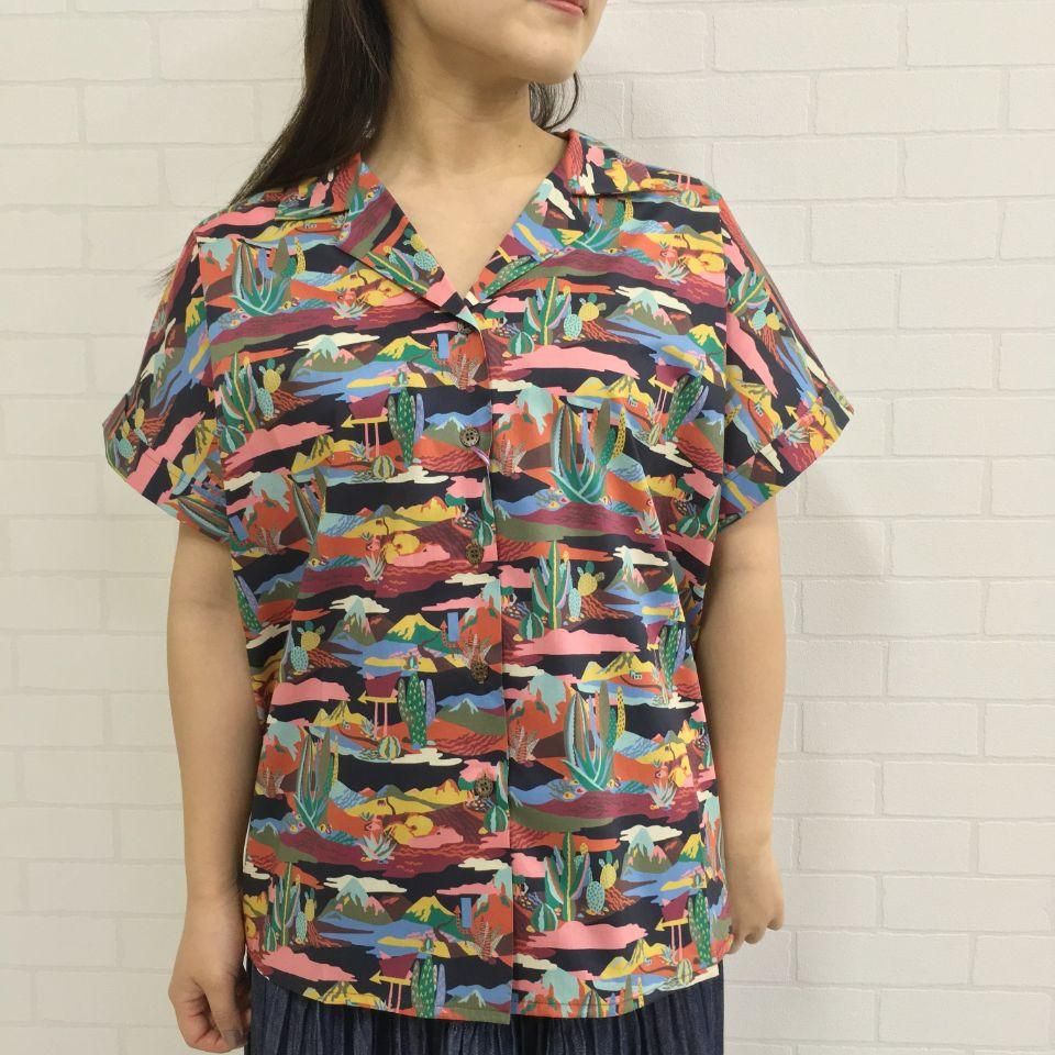 SARAHWEAR - Nirvana Liberty Open Collar Shirts（C52688