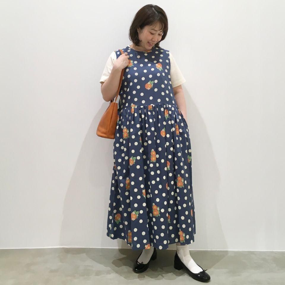 SARAHWEAR - インディアンプリント みかん柄ノースリーブ