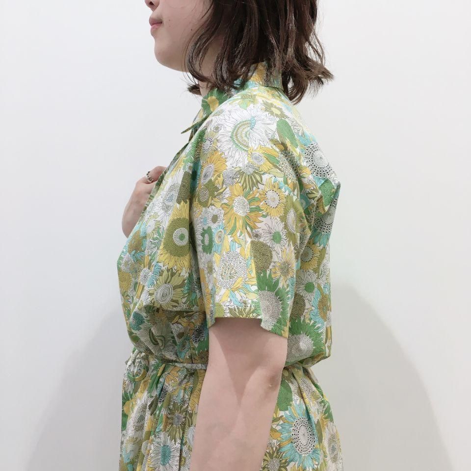 Parkes - チビ衿シャツワンピース半袖（リバティコレクション