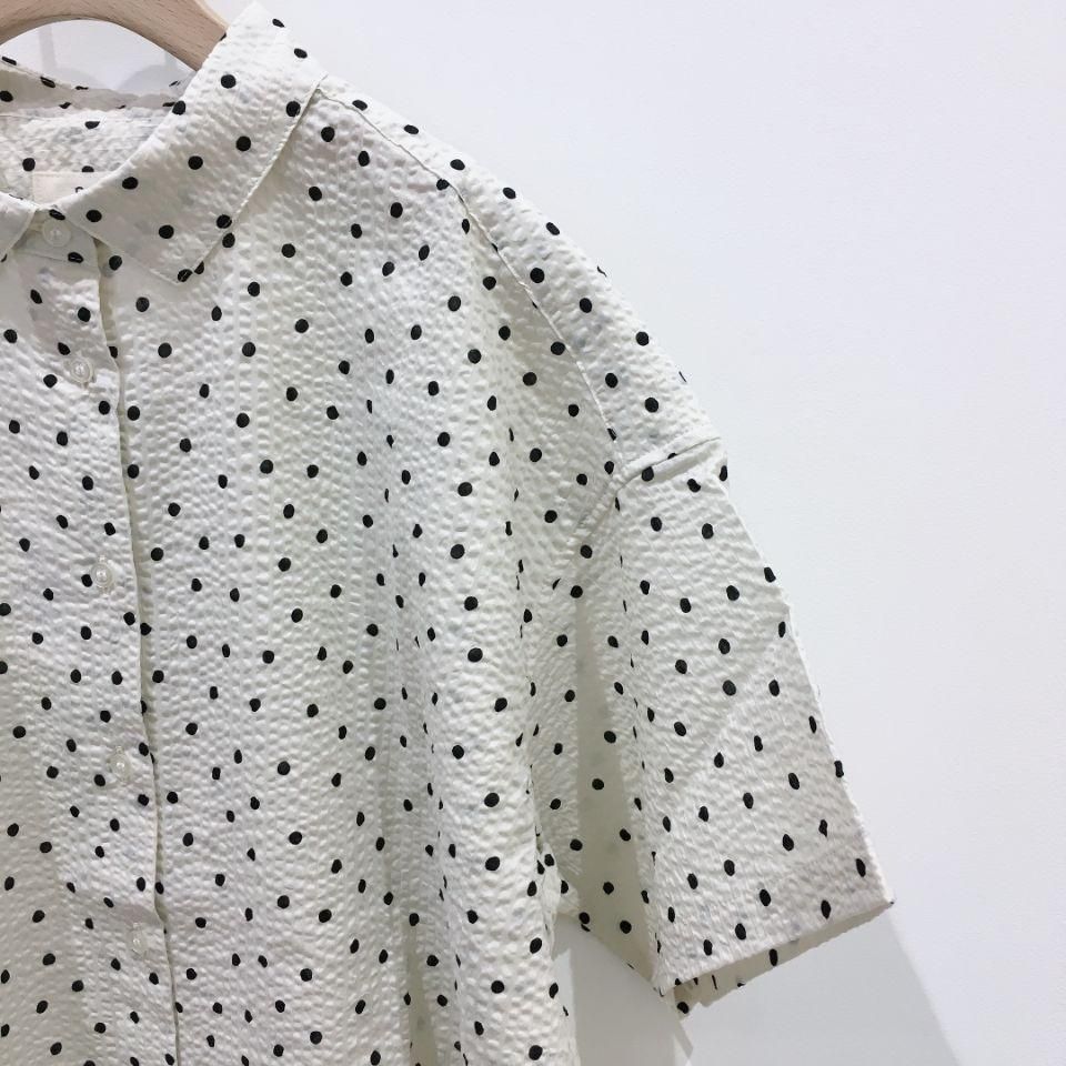 【美品】Rough and Swell ドット柄シャツ 美品】Rough and Swell ドット柄シャツ