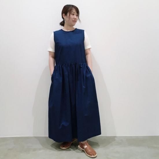 SARAHWEAR - Indigo Chambray Nosleeve DressC71118