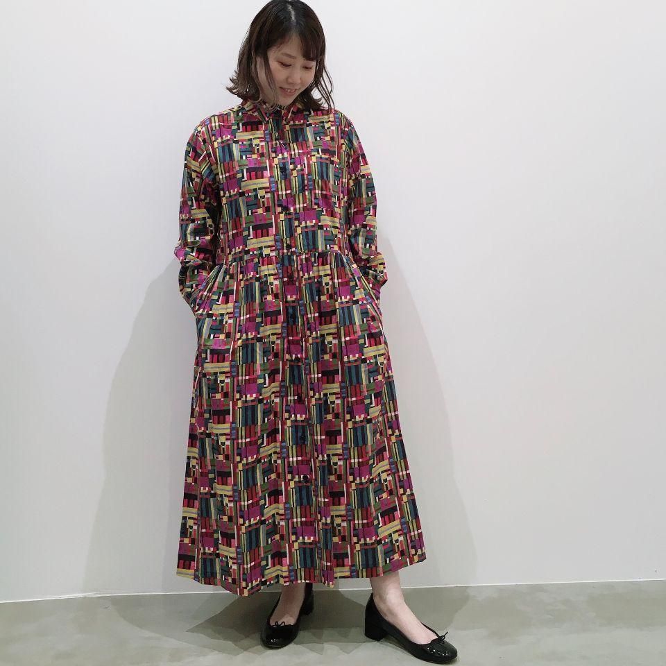 シェリエ　ドットシャツドレス シェリエ sheller ドットシャツドレス ワンピース ドレス ドット