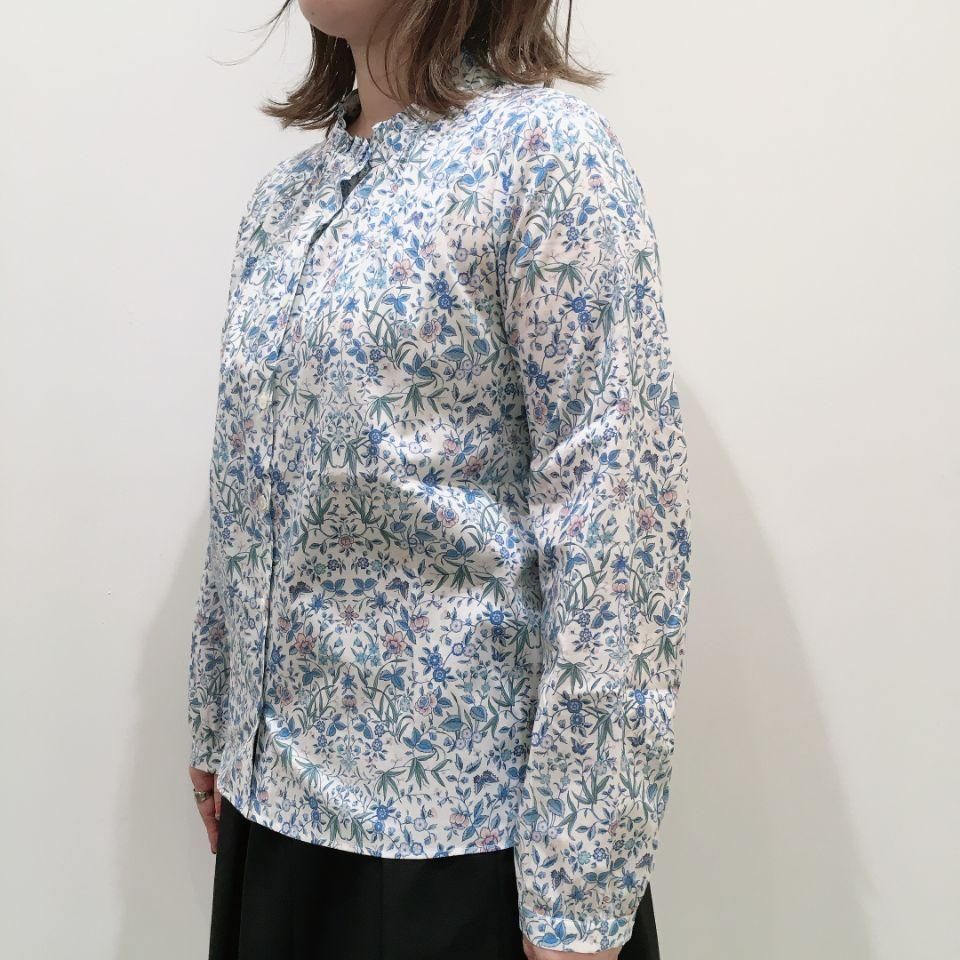 Parkes - スタンドフリル長袖シャツ（リバティコレクション