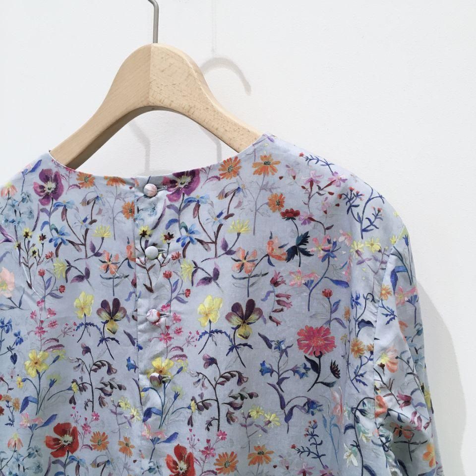 J.sloane - 背中あきノーカラー切替ワンピース（リバティ