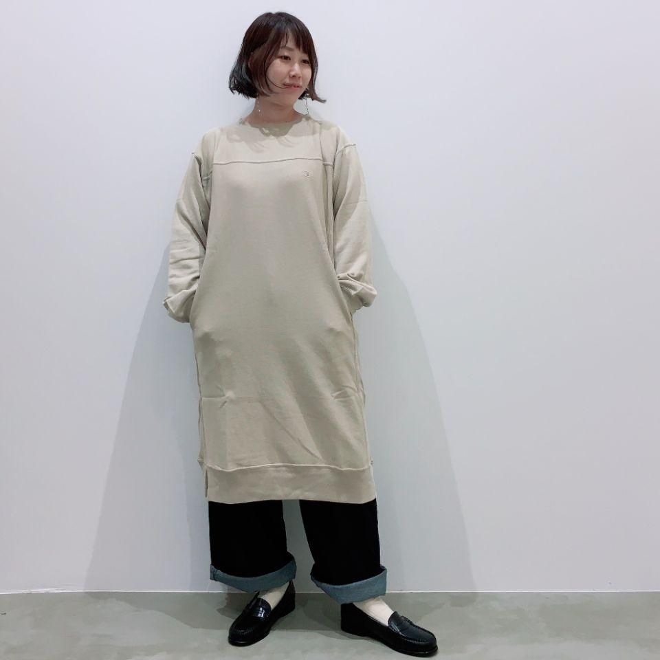 Champion チャンピオン リバースウィーブ ワンピース M Champion】長袖スウェットワンピース/リバースウィーブ/M