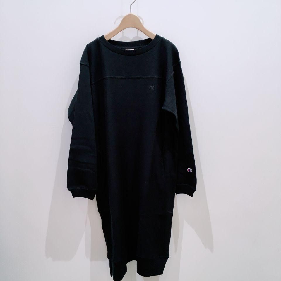Champion チャンピオン リバースウィーブ ワンピース M Champion】長袖スウェットワンピース/リバースウィーブ/M