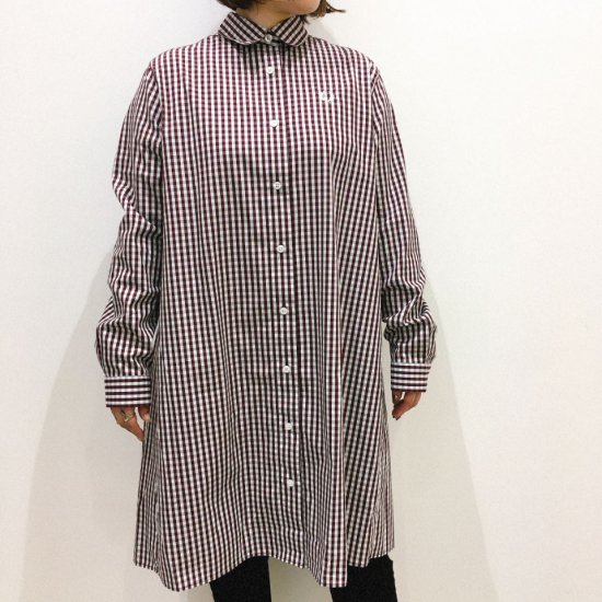 FRED PERRY - PLEATED GINGHAM SHIRT DRESS（D2158)正規取扱商品