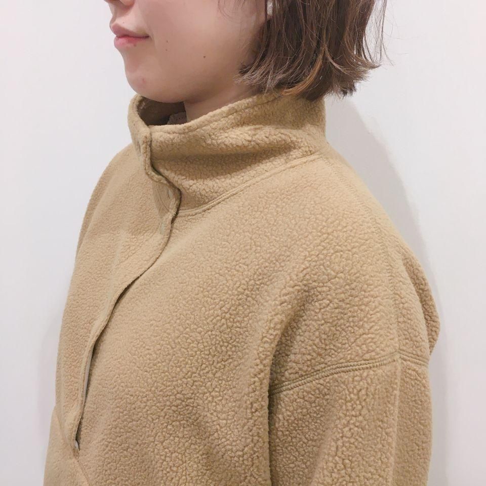 シェアスピリット　ウールフリースハイネックプルオーバー 【 グレーベージュ 】 シェアスピリット ウールフリースハイネックプルオーバー 【 グレー