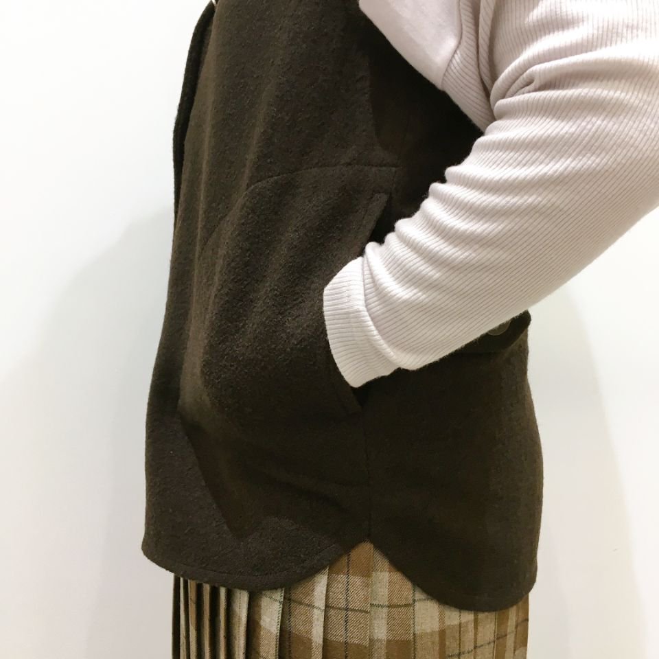 SARAHWEAR - Felting Wool Vest(C1116) - Sheth Online Store - シス