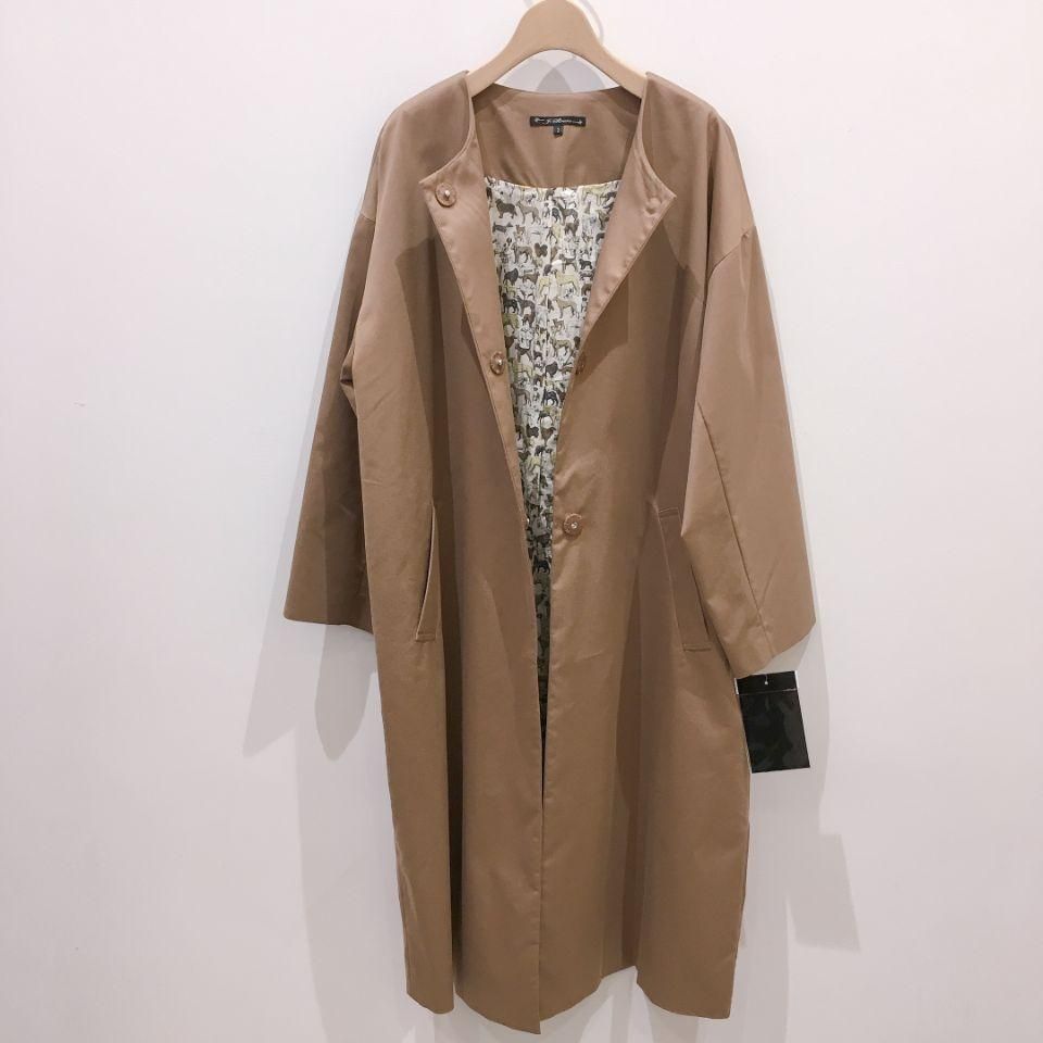 J.sloane - ドロップショルダーノーカラーコート （裏リバティ