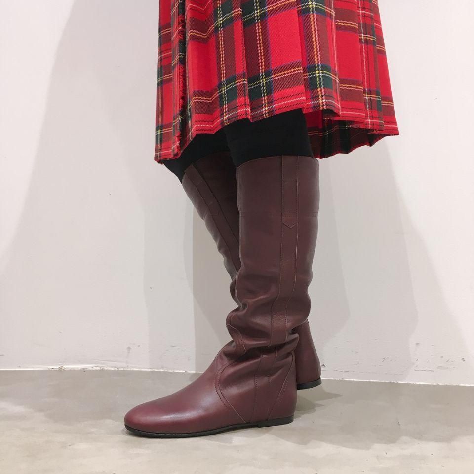 FABIO RUSCONI - 表革 フラットソールロングブーツ(正規取扱品)デッドストック品 - Sheth Online Store - シスオンラインストア