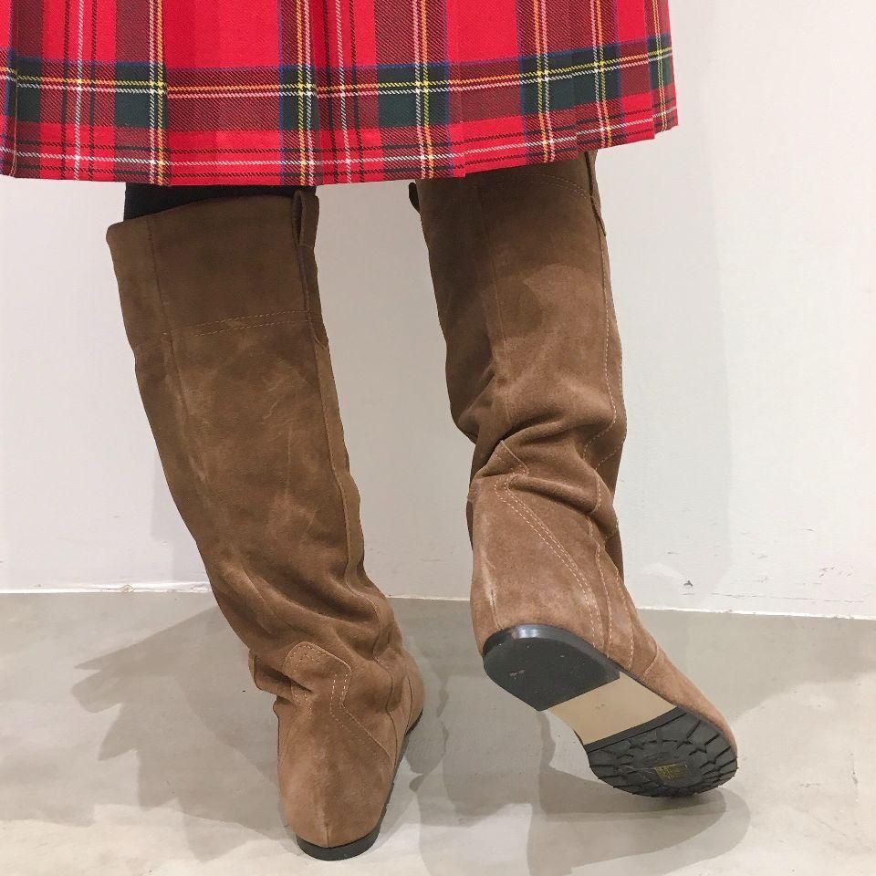 FABIO RUSCONI - ヌバック フラットソールロングブーツ(正規取扱品)デッドストック品 - Sheth Online Store - シスオンラインストア