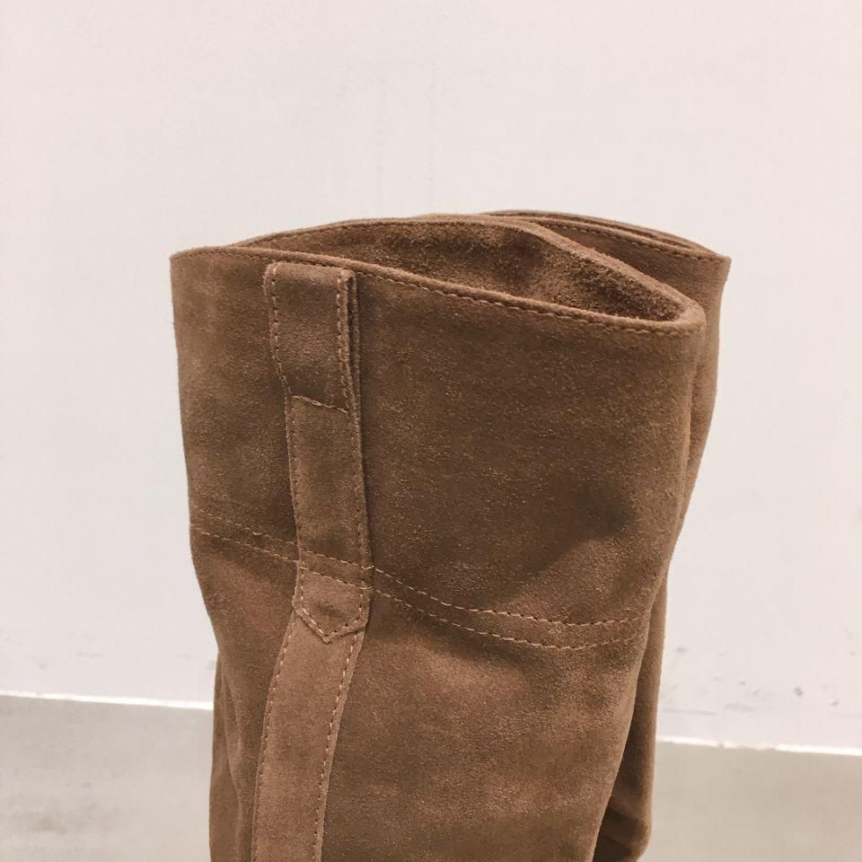FABIO RUSCONI - ヌバック フラットソールロングブーツ(正規取扱品)デッドストック品 - Sheth Online Store - シスオンラインストア