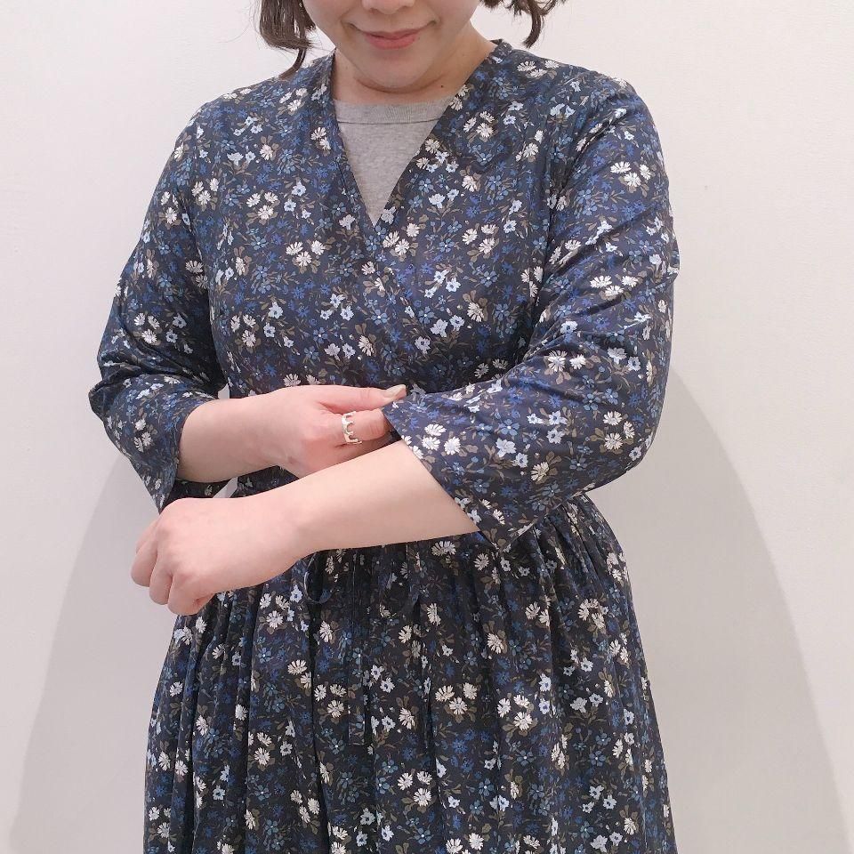 SARAHWEAR - リバティプリント カシュクールワンピース (C71147