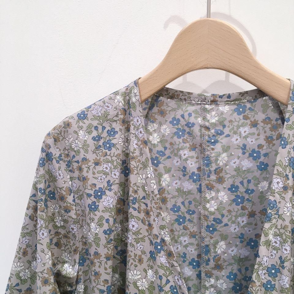 【高価値】 SARAHWEAR （C71147 カシュクールワンピース リバティプリント - トップス