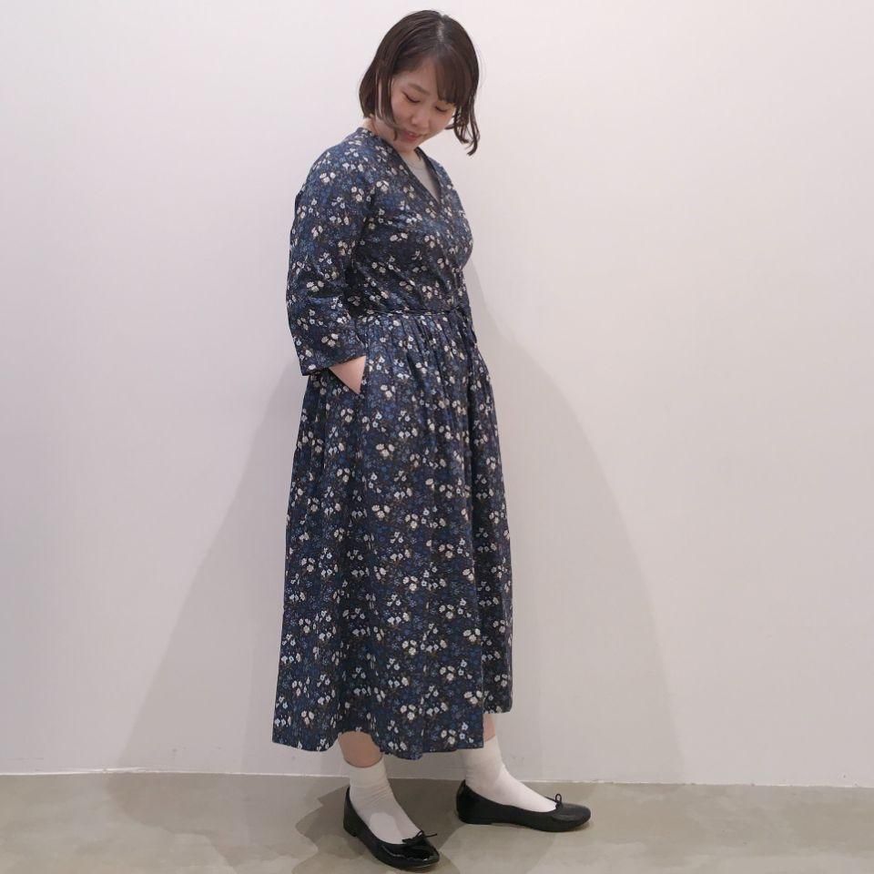 SARAHWEAR - リバティプリント カシュクールワンピース (C71147