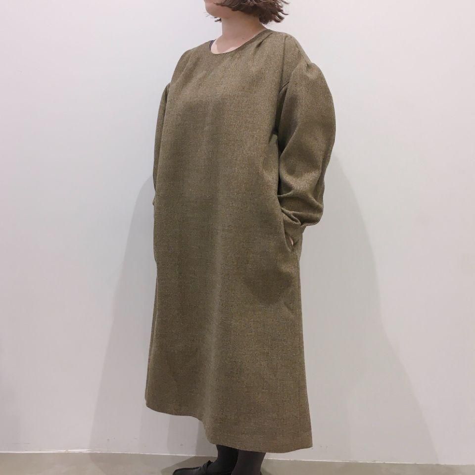 J.sloane - 見返しリバティ柄のノーカラーワンピース（リバティ