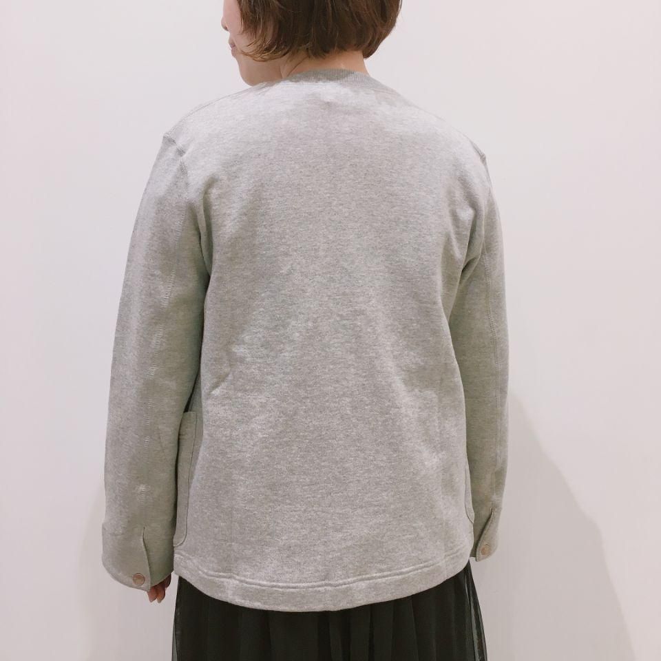 セオリーリュクス クルーネック長袖カーディガン フック留め