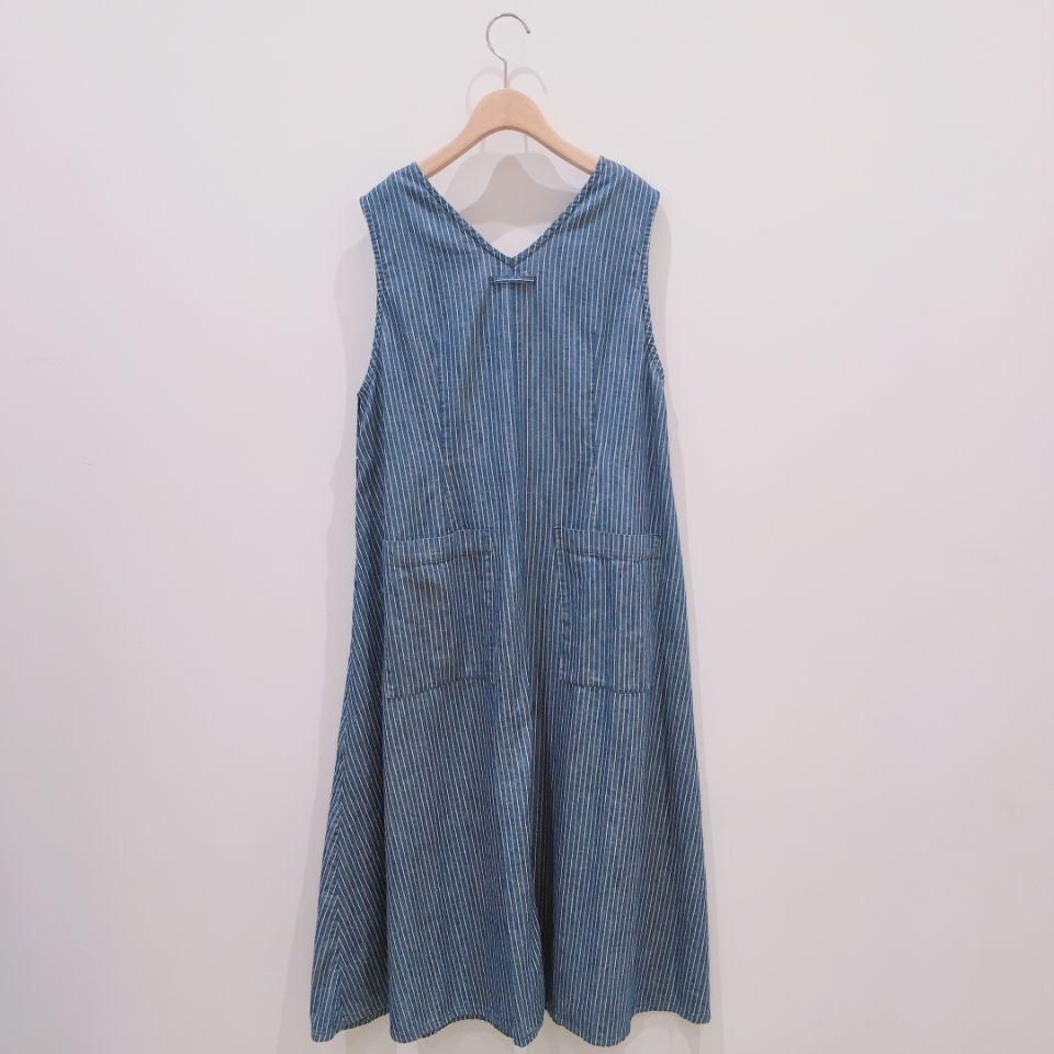 SARAHWEAR - ヒッコリー素材のジャンパースカート(C4218 SARAHWEAR - ヒッコリー素材のジャンパースカート(C4218