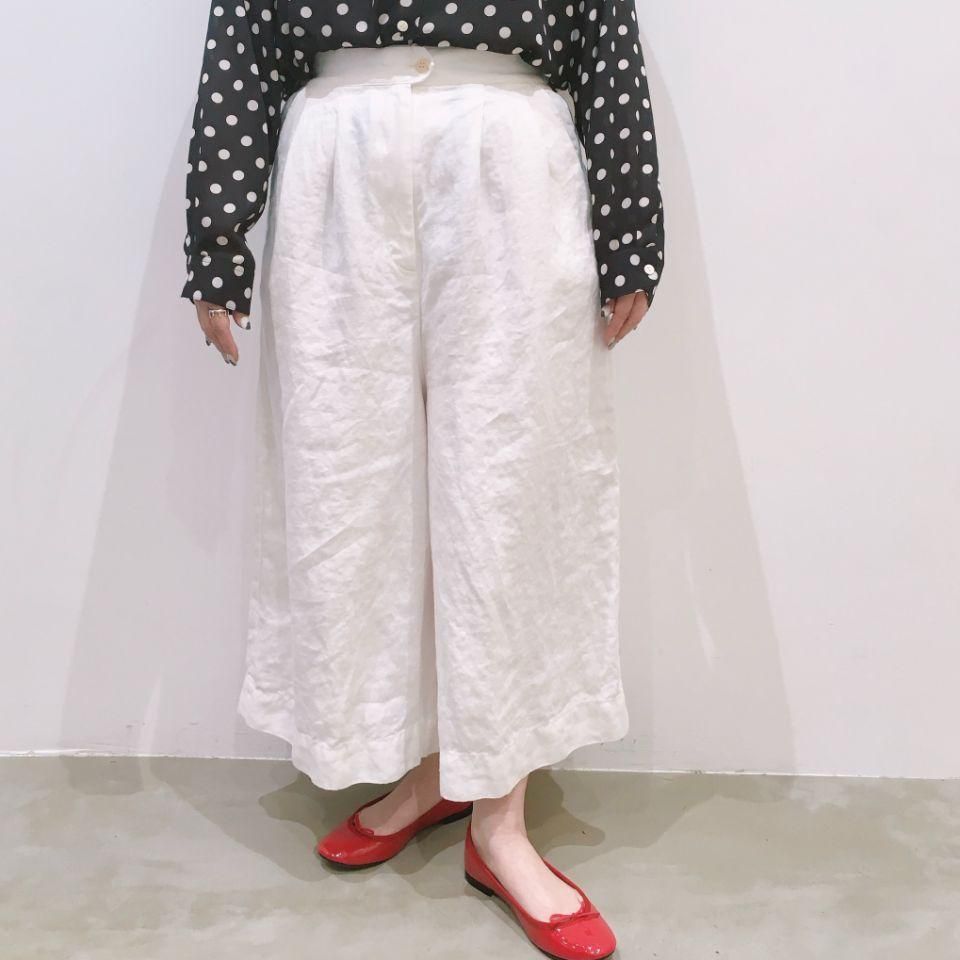 SOU・SOU リネンコットン　サルエルパンツ　伊勢木綿　白井織布　男女兼用 一本刺し子 スッキリサルエルパンツ | オレンジ | 三河木綿