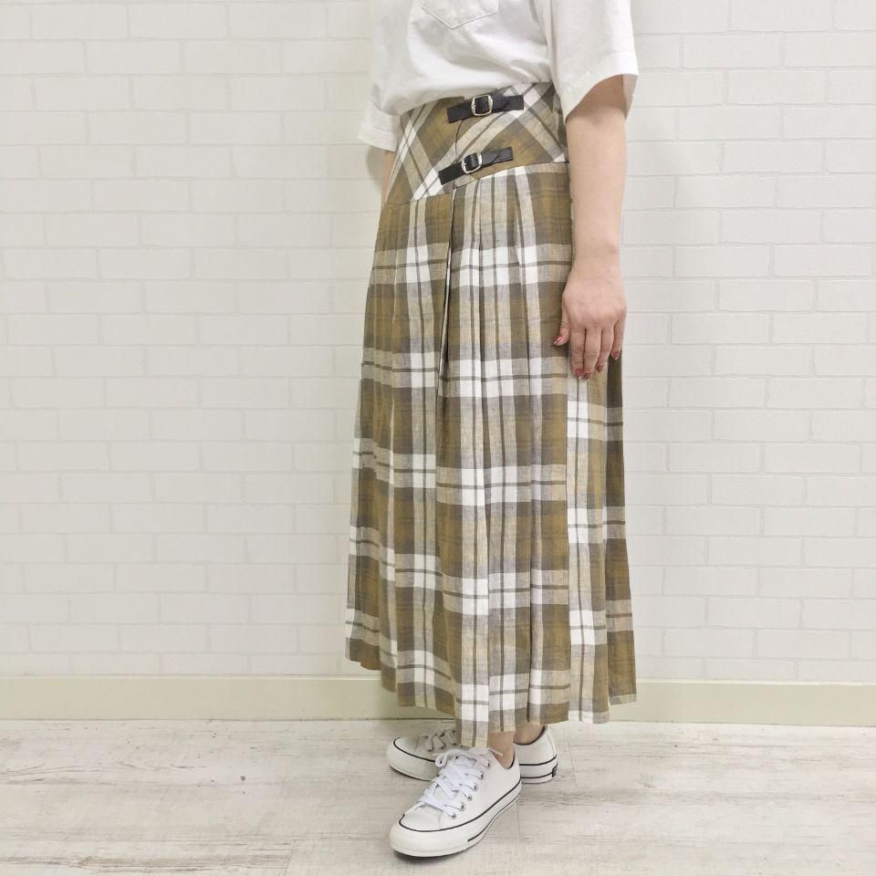 O'NEIL OF DUBLIN - BASQUE SWING SKIRT(17082) 麻 82cm丈 O'NEIL OF DUBLIN - BASQUE SWING SKIRT(17082) 麻 82cm丈