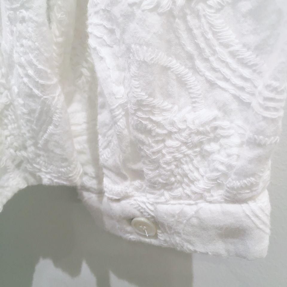 NOMBRE IMPAIR - ボタニカル刺繍 スキッパーブラウス - Sheth
