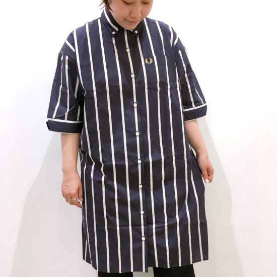 FRED PERRY - Striped Shirt Dress(D3159)（正規取扱商品）