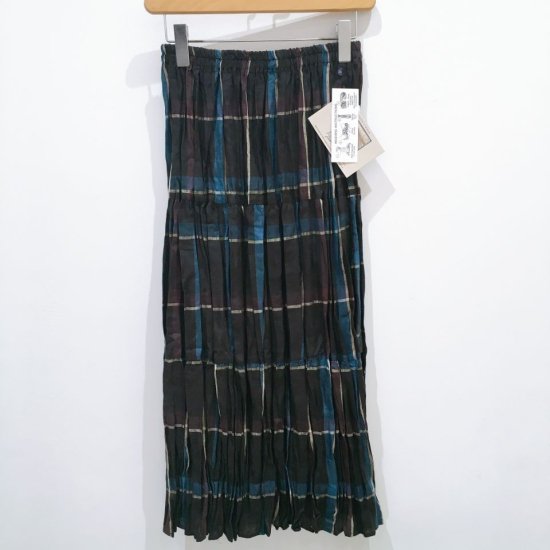 Rockmount - リネン チェック ３段ティアードスカート （正規取扱商品）