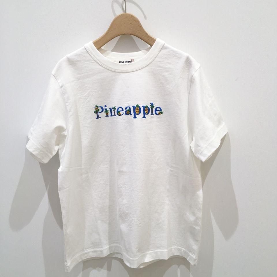 CHILD WOMAN - 40/2天竺 Pineapple/Flower 刺繍Tシャツ(0101CT022221)(正規取扱品) - Sheth Online Store - シスオンラインストア CHILD WOMAN - 40/2天竺 Pineapple/Flower 刺繍Tシャツ(0101CT022221)(正規取扱品) - Sheth Online Store - シスオンラインストア