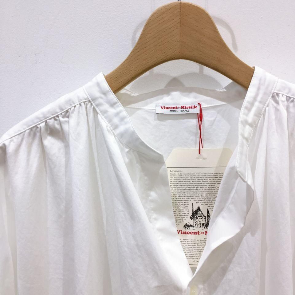 Vincent et Mireille - パネルギャザーのサテンワンピース