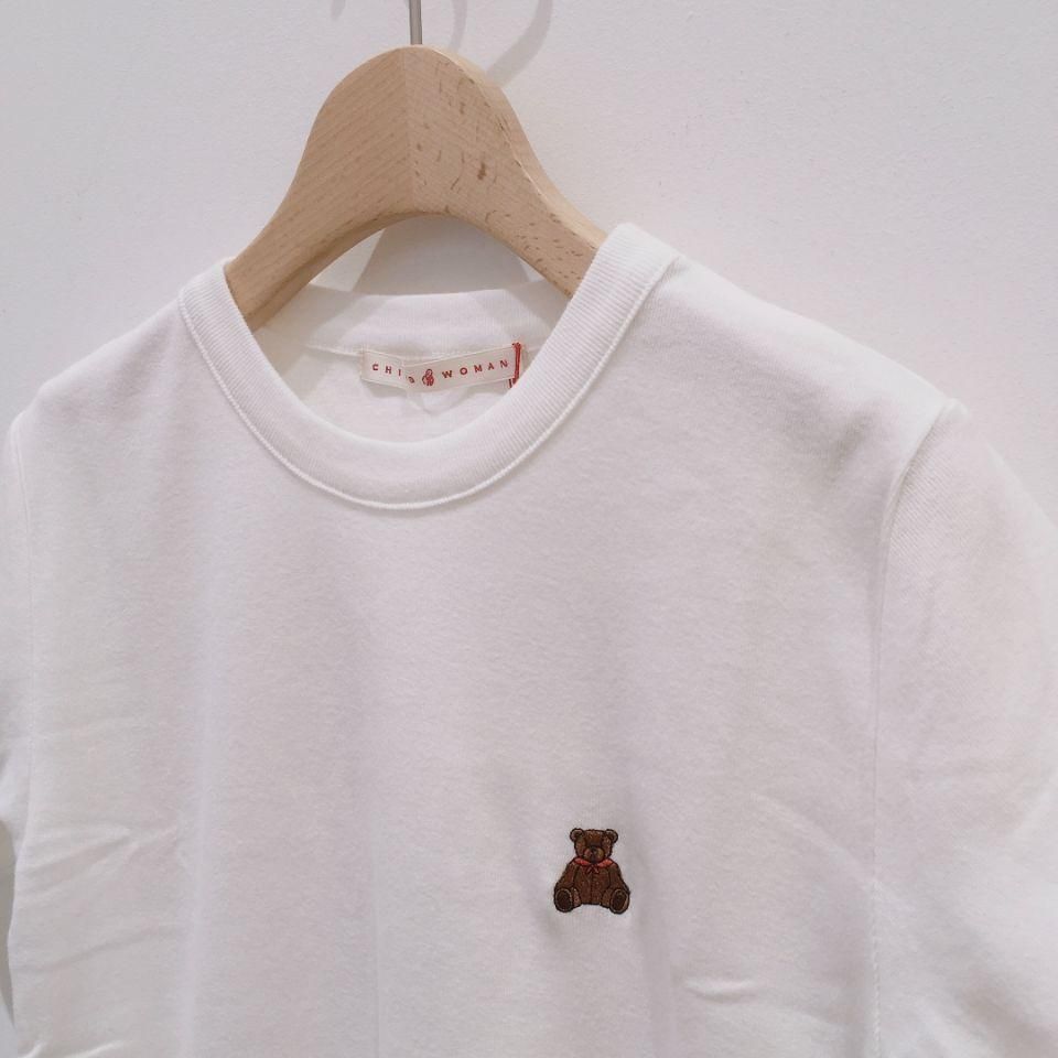 CHILD WOMAN - フライス クマ刺繍Tシャツ（0101CT020221