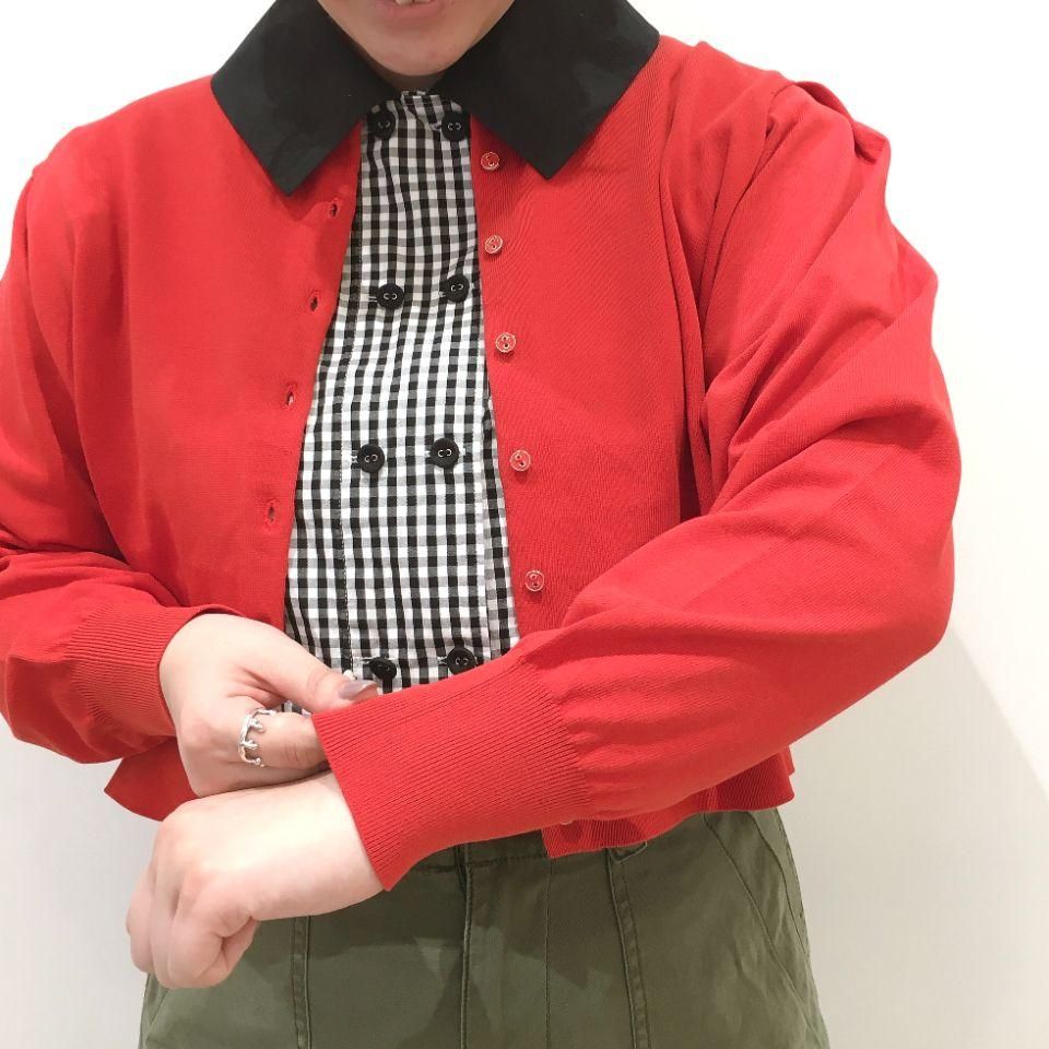 CHILD WOMAN - ICE COTTON クルーネックショートカーディガン