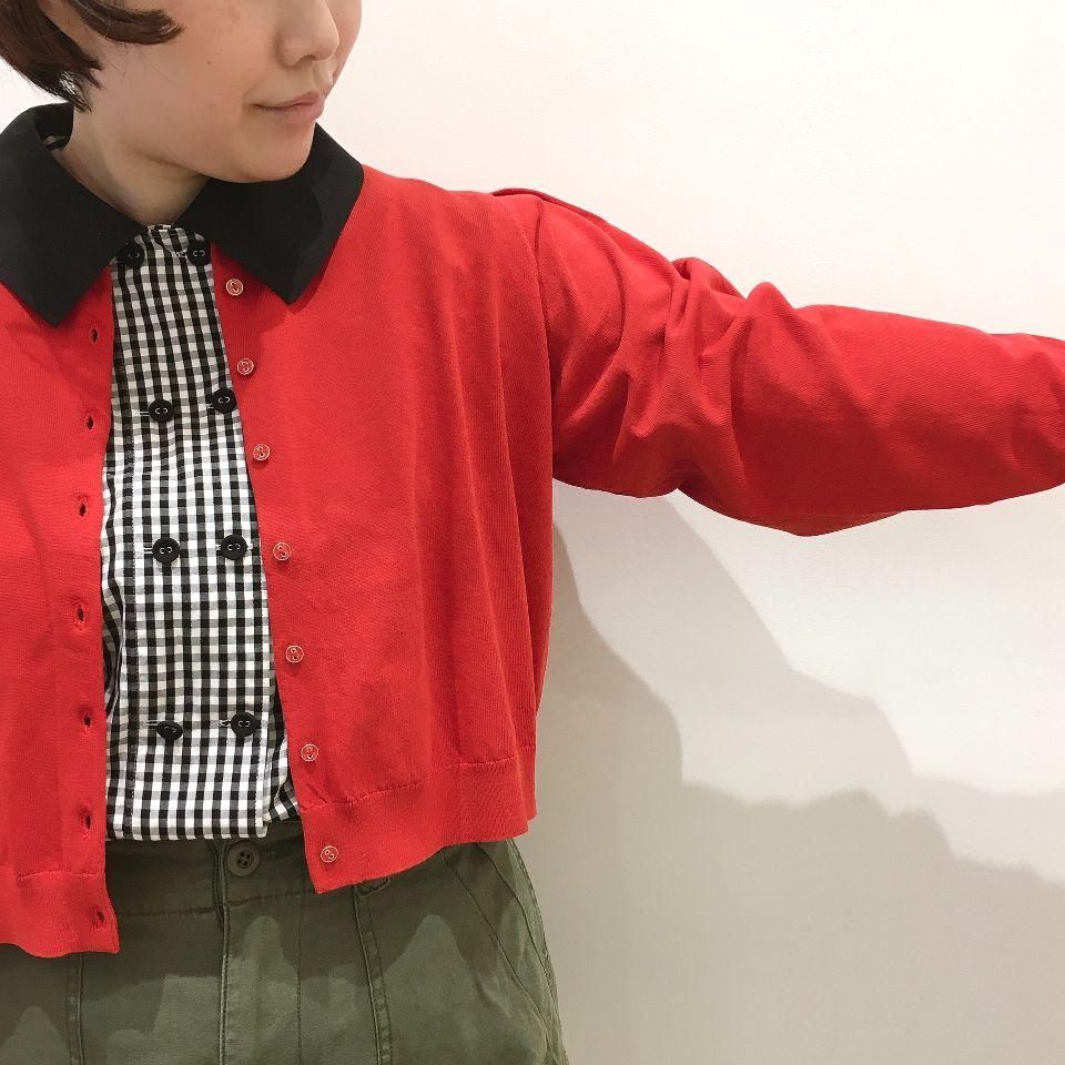 CHILD WOMAN - ICE COTTON クルーネックショートカーディガン