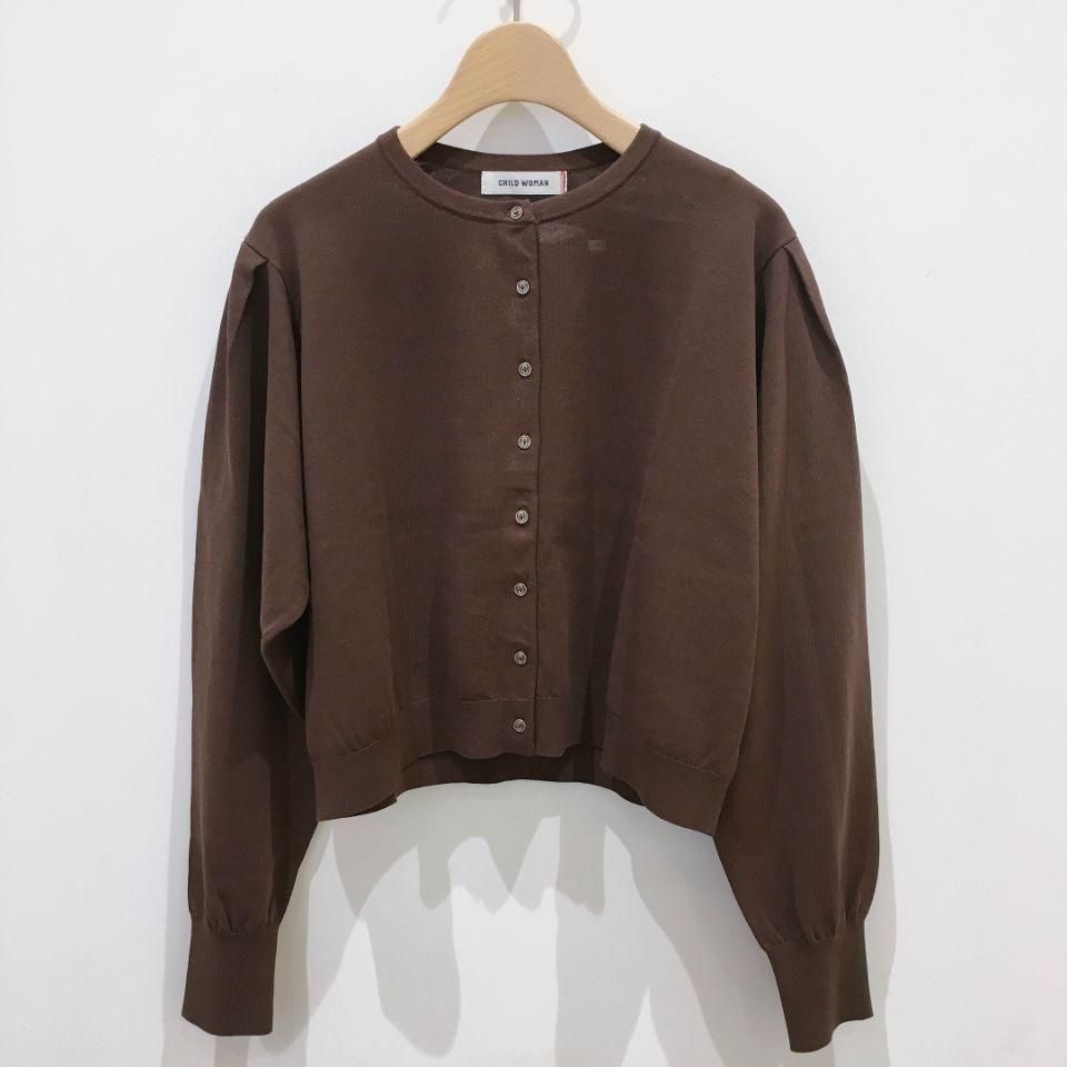 CHILD WOMAN - ICE COTTON クルーネックショートカーディガン