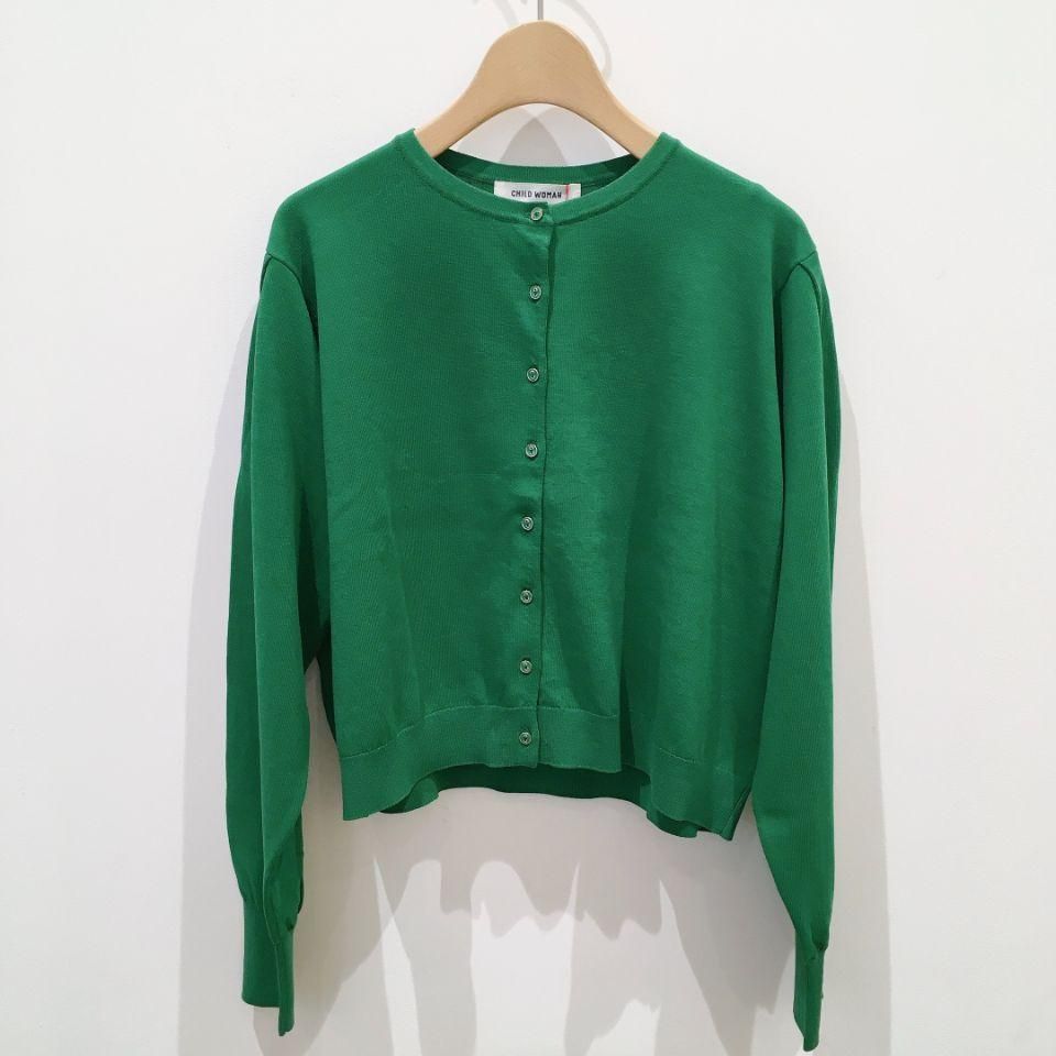 CHILD WOMAN - ICE COTTON クルーネックショートカーディガン