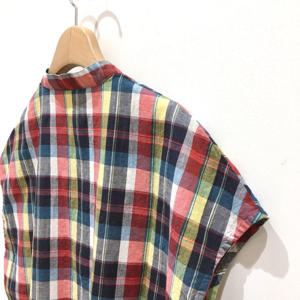 SARAHWEAR - コットンリネン マドラスチェック フレンチスリーブ
