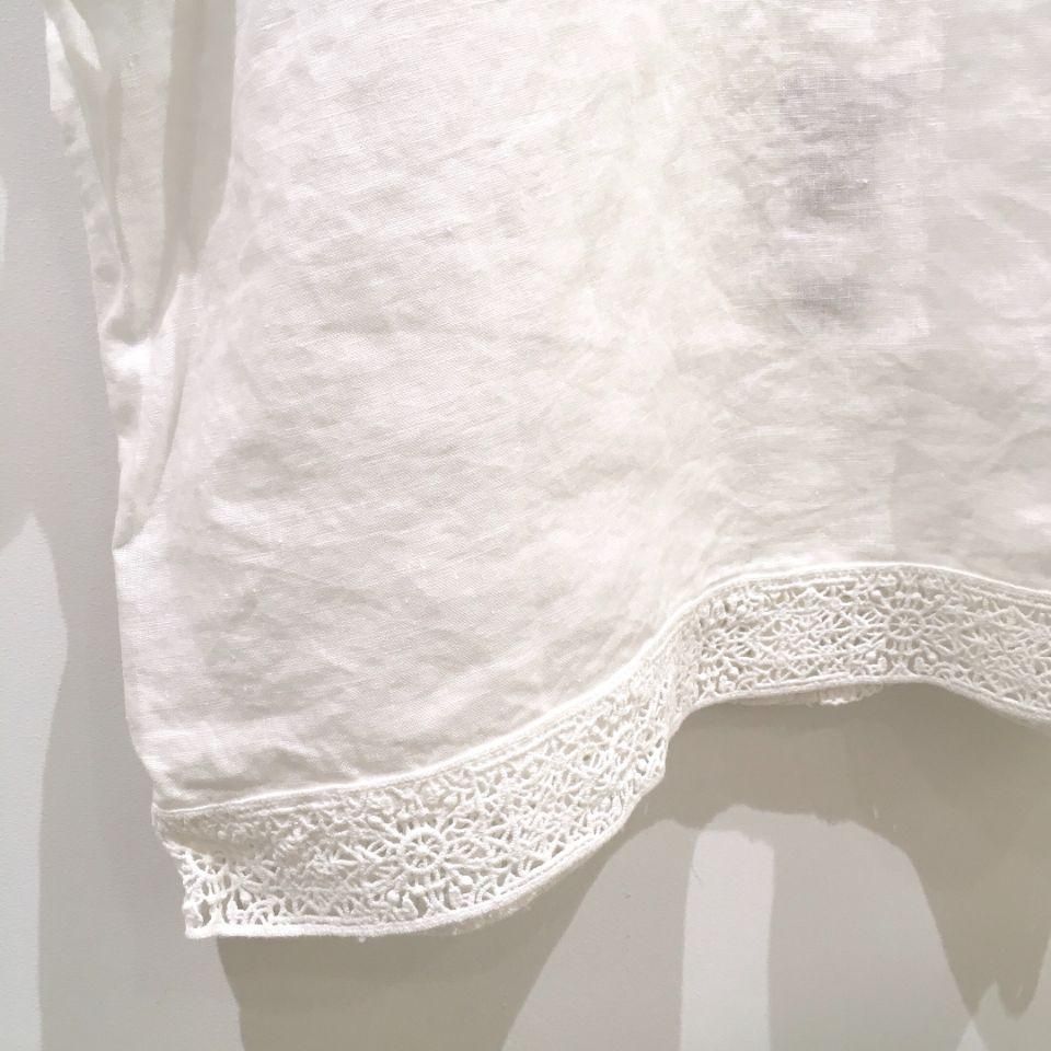 NOMBRE IMPAIR - リネン×レース 半袖ブラウス - Sheth Online