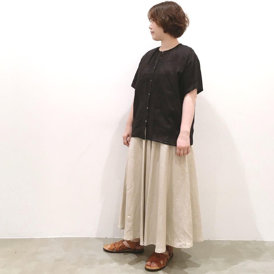NOMBRE IMPAIR - リネン×レース 半袖ブラウス - Sheth Online