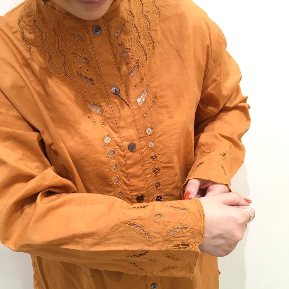 NOMBRE IMPAIR - インドネシア刺繍 ビブ付き ロングシャツ - Sheth Online Store - シスオンラインストア