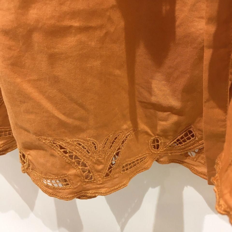 NOMBRE IMPAIR - インドネシア刺繍 ビブ付き ロングシャツ